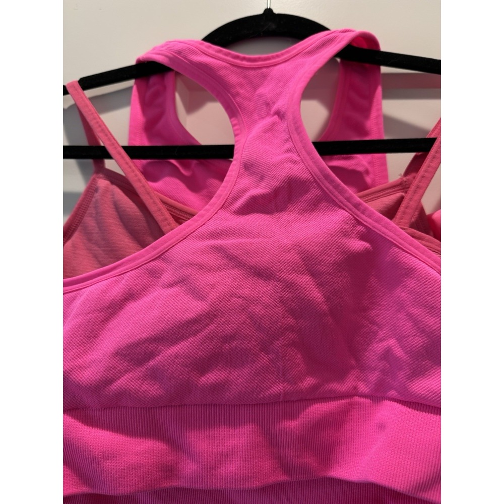 Sporty Athleisure JoyLab Hot Pink Sports Bra Running Shorts Set S/XS - Picture 7 of 8